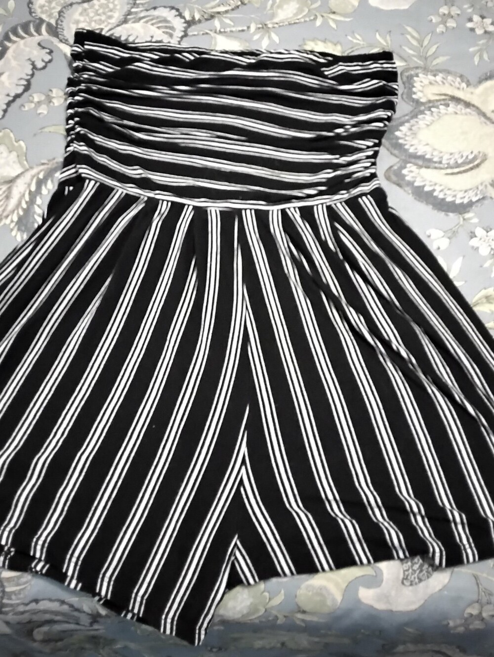 Heart & Hips Black and White Striped Romper - Picture 2 of 3